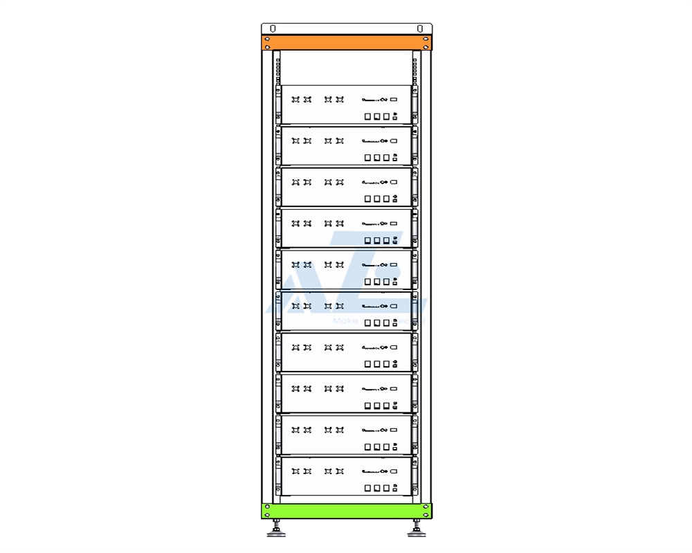 42U 4Post Open Battery Energy Storage Rack Cabinet | AZE